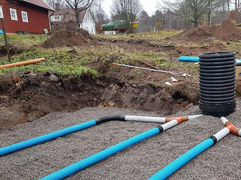 14. Installera Enskilt Avlopp Reningsverk Trekammarbrunn Slamavskiljare